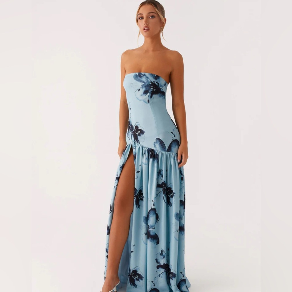 Peppermayo Floral Strapless Dress